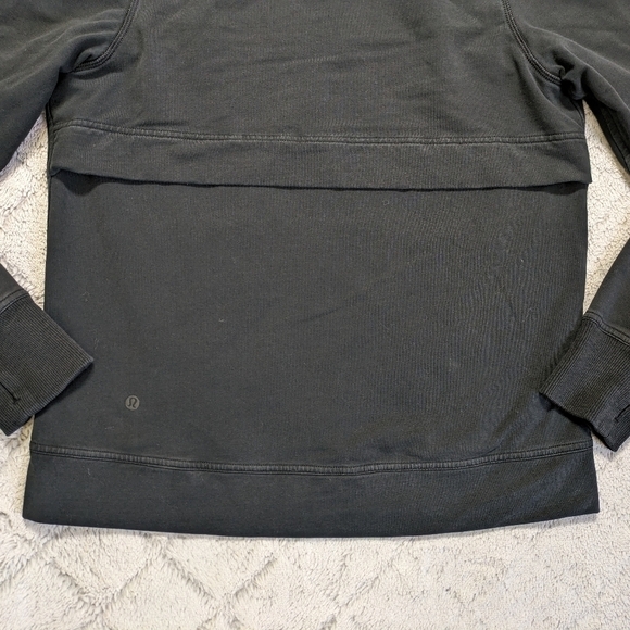 Lululemon Jacket Women's 6 Black Hood Full Zip Luon Back Vent Mesh Thumbholes - Picture 5 of 10